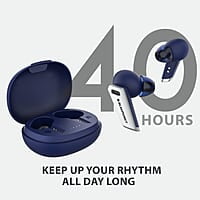 Blaupunkt Newly Launched Btw300 Bass Buds Truly Wireless Bluetooth in Ear Earbuds I Bass Demon Tech I Enc Crispr Tech I 40Hrs Playtime I Turbovolt Charging I Bt Version 5.3 I 80Ms Low Latency