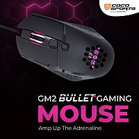 Coconut GM2 Bullet Wired Gaming Mouse – USB | 8 Programmable Keys | Dedicated Fire Button | Adjustable DPI up to 7200 | RGB Breathing Lights | PC & Laptop Gaming Mouse