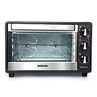 Borosil Prima 24 L Oven Toaster & Grill, Motorised Rotisserie & Convection Heating, 5 Heating Modes, Black