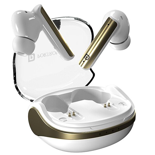 Portronics Twins S7 – TWS Earbuds, 35H Playtime, White. Enjoy seamless connectivity, superior sound quality, and a sleek design. Perfect for music lovers and on-the-go lifestyles.