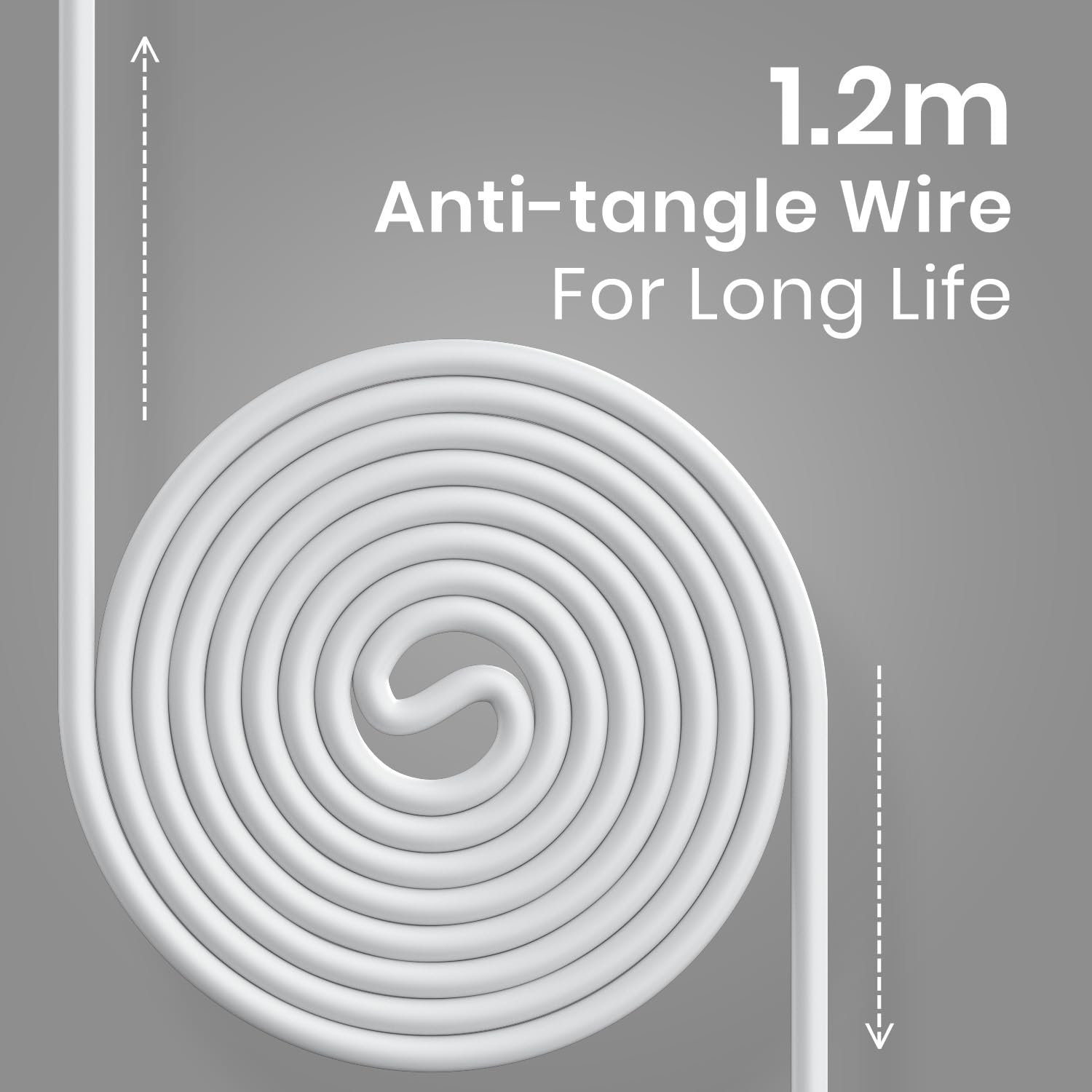 Portronics Conch Theta L – 8-Pin Earphones with Mic, featuring a sleek white design, high-quality sound, and comfortable fit for an immersive audio experience on the go.