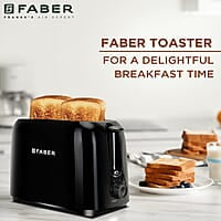 Faber FT 900W BK 900-Watt 2-Slice Pop-up Toaster (Black)