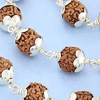 Silver Capped Rudraksha Bracelet