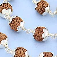 Silver Capped Rudraksha Bracelet