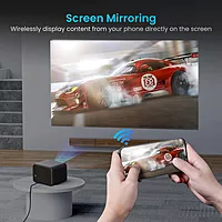 Portronics Beem 460 Smart LED Projector – 1080p Full HD | 4000 Lumens | Streaming Apps (Netflix, Prime Video, Hotstar) | Automatic Focus & Auto Keystoning | Black