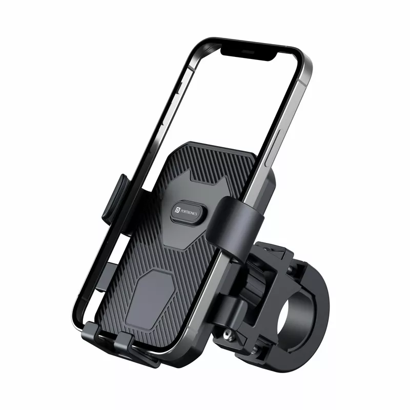 Portronics Mobike 4 Bike Phone Mount – 360° Rotation | Strong Hold | Black | 1 Year Warranty