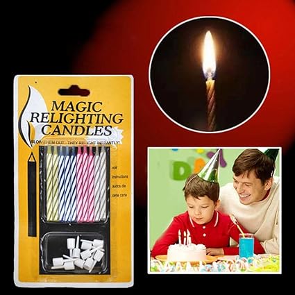 advancedestore Birthday Party Magic Relighting Candles (Includes 1 Packets of 10 Candles ) (Pack of 1)
