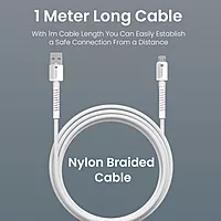 Portronics Konnect X USB-A to Micro USB Cable 3A Fast Charging Data Sync 1M White