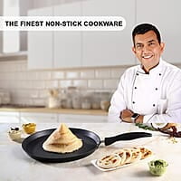 Wonderchef Duralite Die-cast 28 cm Dosa Tawa 5 Layer Healthy Duramax Non-Stick Coating