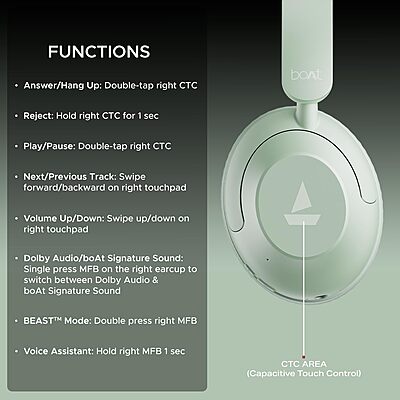boAt Rockerz 650 Pro (Sage Green) - New Arrival boAt Rockerz 650 Pro (Sage Green) - New Arrival