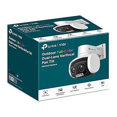 VIGI 4MP Outdoor Full-Color Dual-Lens Varifocal Pan Tilt Network Camera (VIGI C540V)