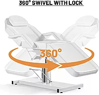 height adjuable derma chair in white