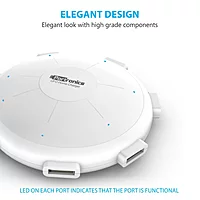 Portronics UFO Charger – 6-Port USB Charging Station (8A) | Fast Multi-Device Charging | Compact & Portable | Ideal for Home & Office