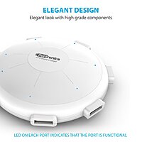 Portronics POR 343 UFO 6 Port Home Charger 8A Charging Station White