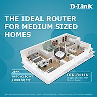 D-Link DIR-811IN – AC1200 Dual-Band Wi-Fi Router | Fast Ethernet | Medium Home Coverage