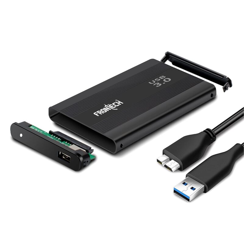 Frontech NC-0031 Hard Drive Case – Sturdy External HDD/SSD Enclosure | Heat Dissipation Design | Shock Protection