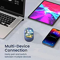 Portronics Toad III Plus Blue – Dual Mode Mouse, Stylish, Ergonomic Design, Wireless & Wired Connectivity, Smooth Tracking, Long Battery Life, Ideal for Home & Office Use, Compact & Portable.