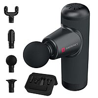 Portronics 3267 Zeno B Rechargeable Massager – Long Handle | 6 Attachments | Black | 1 Year Warranty
