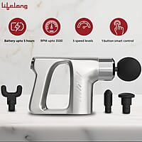 Lifelong Massage Gun - Full Body Massager - Percussion Gun Machine with Threaded Belt for Deep Tissue Muscle Massage