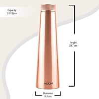 MILTON Copper Delight 1000 Water Bottle, 915 ml, 1 Piece, Copper