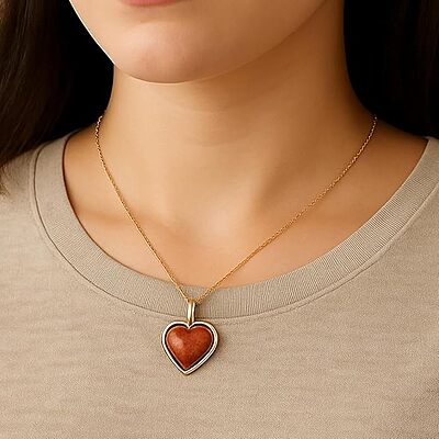 Rajavarthi Stone Sterling Silver Pendant/Dollar