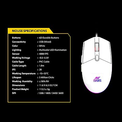 Refurbished Ant Esport KM 1610 mouse Refurbished Ant Esport KM 1610 mouse