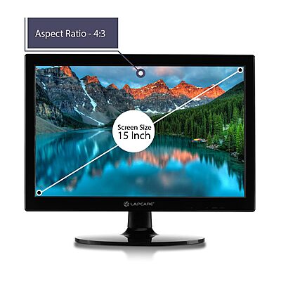 LapCare LM154H: 15.4″ HD (1280×800) LED display, 5 ms response, 60 Hz, VGA + HDMI ports, 250 cd/m² brightness, power‑saving, wall‑mountable.