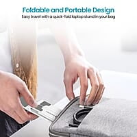 Portronics My Buddy K Lite Foldable Laptop Stand with Adjustable Heights, Anti-Slip Silicone Pads, Collapsible Design, 5 kg Max Weight