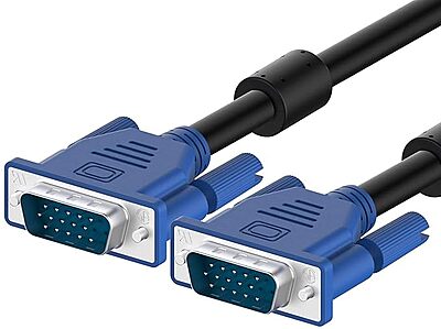 VGA Cable Male to Male 1.5 Meter, Support PC/Monitor/LCD/LED, Plasma, Projector, TFT, Blue