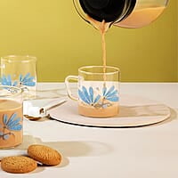 Borosil Vision Twilight Tea n Coffee Classic Mug Set of 6 Pcs 190 ml | Borosillicate Glass, Microwave Safe, Scratch Resistance, Lightweight | for Chai, Green Tea, Milk | Transparent