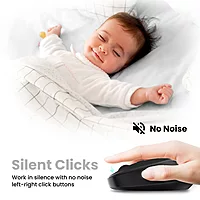 Portronics Toad 27 Wireless Mouse – Silent Buttons | 2.4GHz with USB Nano Dongle | Adjustable DPI Button | Auto Power Saving Mode | PC, Mac & Laptop Compatible | Black