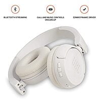 JBL T450BT by Harman, Wireless On Ear Headphones with Mic (White