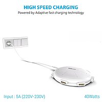 Portronics POR 343 UFO 6 Port Home Charger 8A Charging Station White