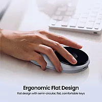 Portronics Toad 6 Wireless Mouse – White, Dual Mode, offers seamless connectivity via Bluetooth and 2.4GHz. Ergonomic design, long battery life, and precise tracking for ultimate productivity.