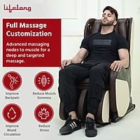 Lifelong LLM549 Full Body Massage Chair with Recliner and powerful 3D Back, Leg and Foot Rollers for Massage for Home