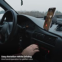 Portronics Clamp M2 – Car Holder, Suction Mount, Black. Secure your device with this sturdy holder. Easy to install, adjustable, and perfect for navigation. Keep your hands free while driving!