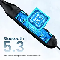 Portronics Harmonics Z7 Bluetooth In-Ear Headset – V5.3, Type-C, Magnetic Latch | Black