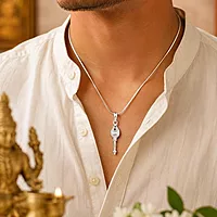 Sterling Silver Vel Pendant 925 Traditional Murugan Inspired Pendant for Men & Women