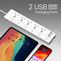 Portronics Power Plate 20 features 5 sockets and a 3M cord, delivering up to 2500W. Ideal for home or office use, it ensures multiple devices can be powered safely and efficiently.