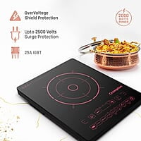 Crompton Instaserve 2000 W Induction Cooktop with 11 Feather Touch Buttons