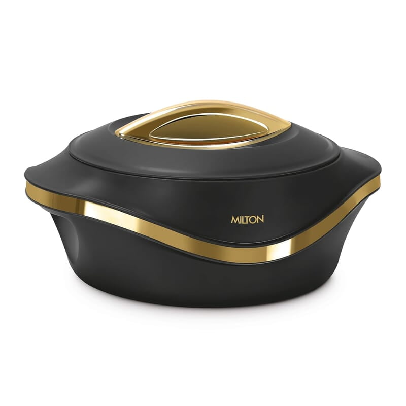 MILTON Pearl 1500 Inner Stainless Steel Casserole, 1.27 litres, Black