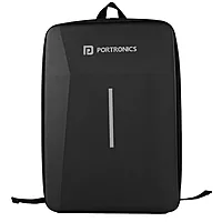 Portronics Byte 2 Backpack – 15.6 Inch Laptop Hard Shell Backpack Black 1 Year Warranty