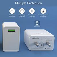 Portronics 1104 Adapto ONE Charger – 3A Quick Charger | Single USB Port | Type-C Cable | White