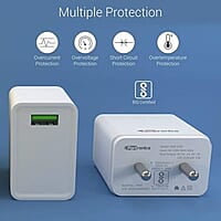 Portronics Adapto ONE POR-1104 3A Fast Charging Adapter with 1M Type C Cable (White) Portronics Adapto ONE POR-1104 3A Fast Charging Adapter with 1M Type C Cable (White)