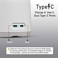 Portronics MOVO II 3-in-1 Wireless Charger with 5W Bluetooth Speaker & Makeup Mirror | 15W | White