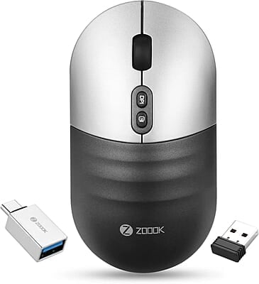 ZOOOK Jaguar Rechargable Wireless Mouse with Type C OTG