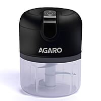 AGARO Elite Rechargeable Mini Electric Chopper, Food Grade Bowl, Stainless Steel Blades 250 Ml