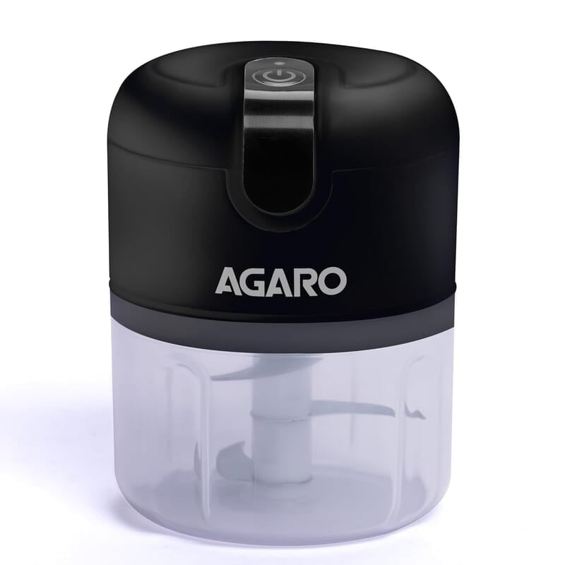 AGARO Elite Rechargeable Mini Electric Chopper, Food Grade Bowl, Stainless Steel Blades 250 Ml