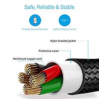 Portronics Konnect Core 3 – USB-A to Type-C Cable, 1.5m, Durable, Fast Charging, Data Transfer, Compatible with Smartphones, Tablets, Laptops, Sleek Black Design, Ideal for Everyday Use.