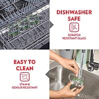 Borosil Vision Sage Tea n Coffee Classic Mug Set of 6 Pcs 190 ml | Borosillicate Glass, Microwave Safe, Scratch Resistance, Lightweight | for Chai, Green Tea, Milk | Transparent